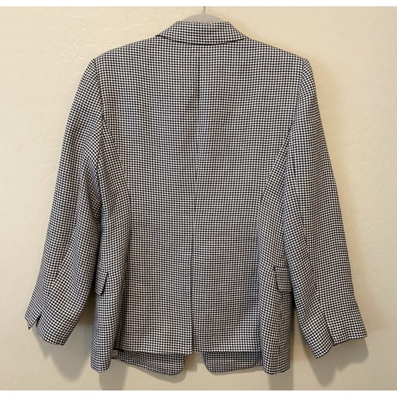Theory Women's Houndstooth Blazer Classic Tailored Jacket Polyester Size 8 - Picture 3 of 16